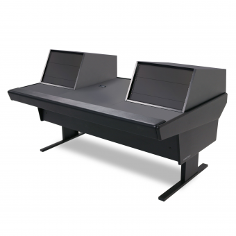 Argosy Universal 70-70V2R1005-B-B w/25" Flat Desk Insert, 2)VR1005 Rack units & Black End Panels