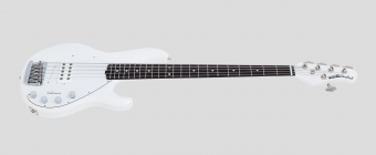 Music Man StingRay5 Neck Through HH - White - Rosewood - White Фото 4