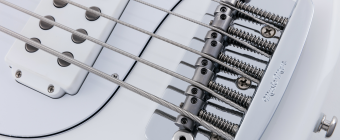 Music Man StingRay5 Neck Through HH - White - Rosewood - White Фото 10