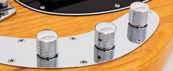 Music Man StingRay5 Classic - Classic Natural - Figured Maple - Black