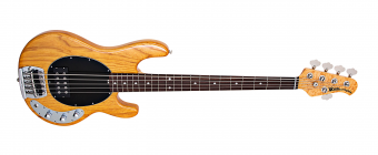 Music Man StingRay5 Classic - Classic Natural - Figured Maple - Black Фото 2