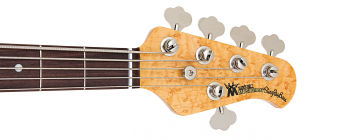 Music Man StingRay5 Classic - Classic Natural - Figured Maple - Black Фото 5
