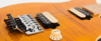 Music Man Axis - Trans Gold Quilt - Rosewood - No Pickguard