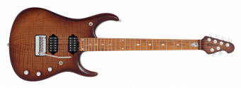 Music Man JP15 7 - Sahara Burst Flame - Roasted Maple - No Pickguard