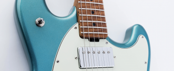 Music Man StingRay Guitar HH Trem - Vintage Turquoise - Figured Roasted Maple/Maple - Parchment Фото 9