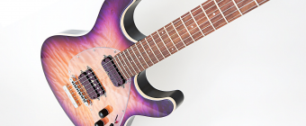 Music Man Steve Morse Y2D Trem - Purple Sunset Flame - Rosewood - No Pickguard Фото 4
