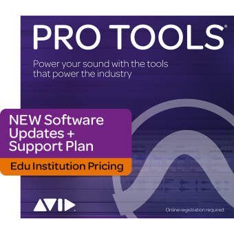 AVID Pro Tools 1-Year Software Updates + Support Plan NEW Edu Institution (Electronic Delivery)