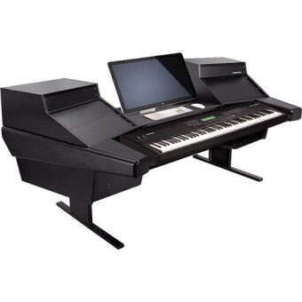 Argosy D15K-DR825-B-B Dual 15K Keyboard Workstation w/825 Rack Modules and Black End Panels