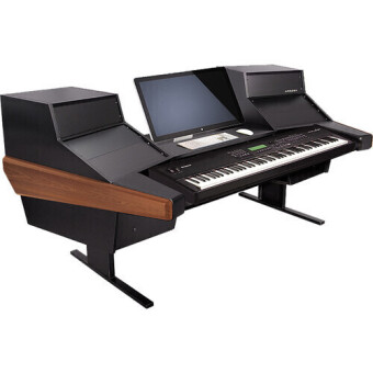 Argosy D15K-DR847-B-M Dual 15K Keyboard Workstation w/847 Rack Modules and Mahogany End Panels