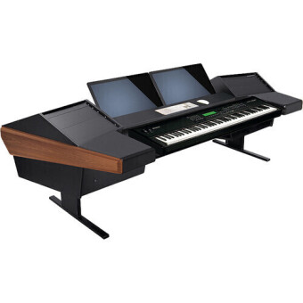 Argosy D15KL-DR800-B-M Dual 15KL Keyboard Workstation w/800 Rack Modules and Mahogany End Panels