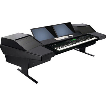Argosy D15KL-DR803-B-B Dual 15KL Keyboard Workstation w/803 Rack Modules and Black End Panels