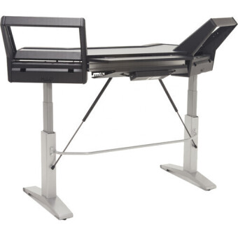Argosy Halo-E2-H-B-S Halo Height Adjustable Desk, w/Black End Panels, Silver Legs Фото 3