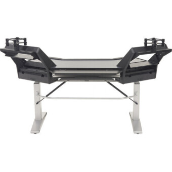 Argosy Halo-E2-L-H-B-T-S Halo Height Adjustable Plus, 2 rack shelves, & Pair 160 Speaker Platforms, Black top Фото 4