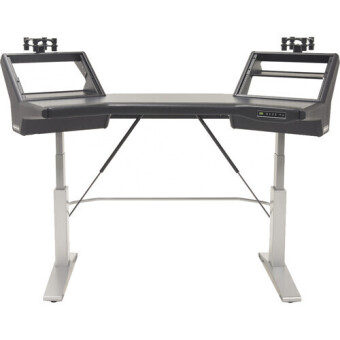 Argosy Halo-E2-L-H-B-T-S Halo Height Adjustable Plus, 2 rack shelves, & Pair 160 Speaker Platforms, Black top Фото 5