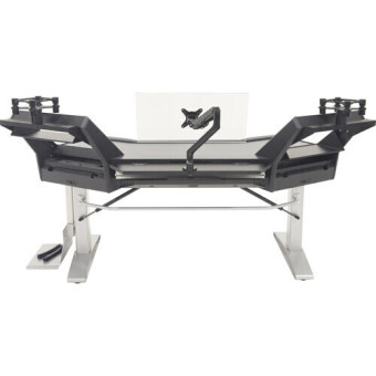 Argosy Halo-E2-XC-H-B-T-S Halo E Ultimate, 2 Rack Shelves,160 Speaker Platforms, Accessory Drawer,D8 MonitorArm, CPU Shelf, Black Top Фото 4