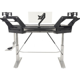 Argosy Halo-E2-XC-H-B-T-S Halo E Ultimate, 2 Rack Shelves,160 Speaker Platforms, Accessory Drawer,D8 MonitorArm, CPU Shelf, Black Top Фото 5