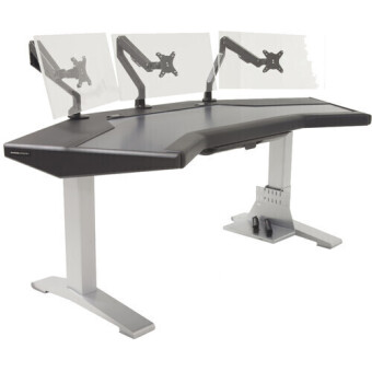 Argosy Halo-G-XM-B-T-S Halo G Mah, Acc Drawer, 3) D8 Monitor Arms, CPU Shelf