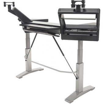 Argosy Halo-K-E2-L-B-T-S Halo Keyboard Height Adj Plus, 2 Rack Shelves, Pair 160 Speaker Platforms,w/Black top, Silver Legs Фото 3