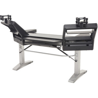 Argosy Halo-K-E2-L-B-T-S Halo Keyboard Height Adj Plus, 2 Rack Shelves, Pair 160 Speaker Platforms,w/Black top, Silver Legs Фото 4