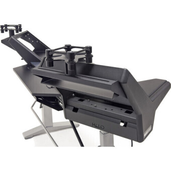 Argosy Halo-K-E2-L-B-T-S Halo Keyboard Height Adj Plus, 2 Rack Shelves, Pair 160 Speaker Platforms,w/Black top, Silver Legs Фото 2