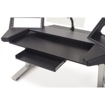 Argosy Halo-K-E2-XC-B-T-S Halo KE Ultimate,2Shelves,160 Spkr Platforms,KybdTray,D8 Mon. Arm,CPU Shelf,w/Black Top&Silver Legs Фото 3