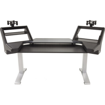 Argosy Halo-K-L-B-T-S Halo Keyboard Plus Desk, 2 rack shelves, 160 Speaker Platforms, Black Top&Silver Legs Фото 4