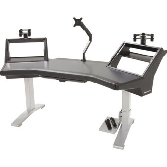 Argosy Halo-XC-H-B-S Halo Ultimate-Halo,2 Shelves,Pr. 160 Speaker Platforms,Accessory Drawer,D8 Monitor Arm, CPU Shelf