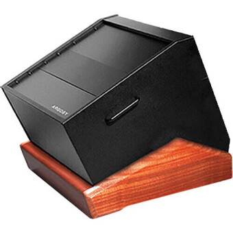 Argosy RR-H10-M Rack 'n Roll H10 10 Space Rolling Rack w/ Mahogany Base