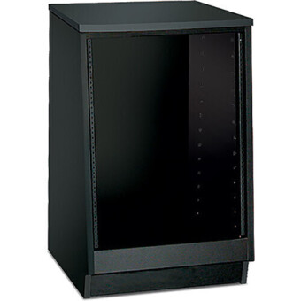 Argosy S-7141-B Spire 7141, 14 Space Rack Unit, Black Melamine
