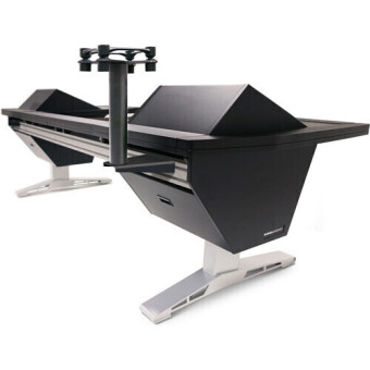 Argosy SPME-AP200-11-B-Single Single Speaker Mount w/Aperta200 Platform 7.8"w x 10"d and Eclipse Rail Mount Assembly, in Black